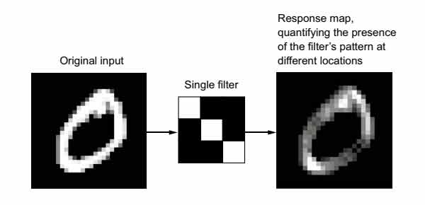 مفهوم response map: نگاشت دو بعدی از وجود الگو در موقعیت‌های مختلف ورودی